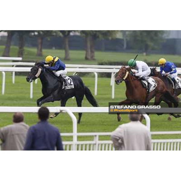 Mario Esposito on Stregatto wins the Premio UNPCPS Milan, San Siro racecourse,12 ottobre 2014 photo Stefano Grasso/Trenno srl