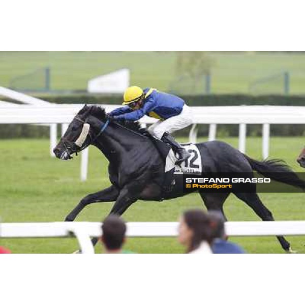 Mario Esposito on Stregatto wins the Premio UNPCPS Milan, San Siro racecourse,12 ottobre 2014 photo Stefano Grasso/Trenno srl