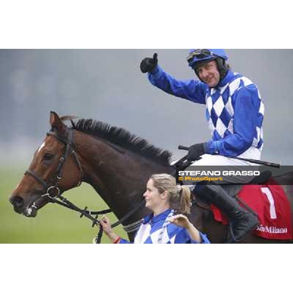 Jan Faltejsek on Brog Deas wins the Gran Corsa Siepi di Milano Milan,San Siro racecourse 19th october 2014 ph.Stefano Grasso/Trenno srl