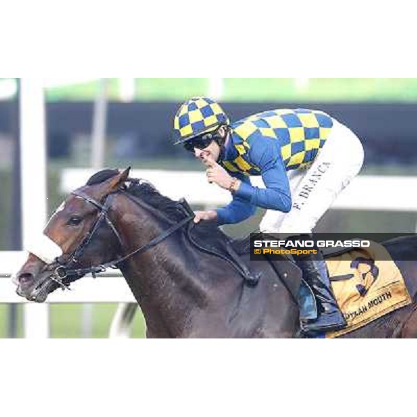 Fabio Branca on Dylan Mouth wins the Gran Premio del Jockey Club Milan,San Siro racecourse 19th october 2014 ph.Stefano Grasso/Trenno srl