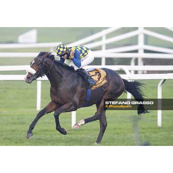 Fabio Branca on Dylan Mouth wins the Gran Premio del Jockey Club Milan,San Siro racecourse 19th october 2014 ph.Stefano Grasso/Trenno srl