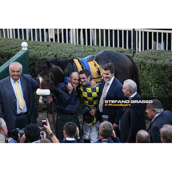 Gran Premio del Jockey Club Fabio Branca,Dylan Mouth,Felice Villa and Stefano Botti Milano,San Siro racecourse 19 otct.2014 photo Domenico Savi/Grasso/Trenno srl