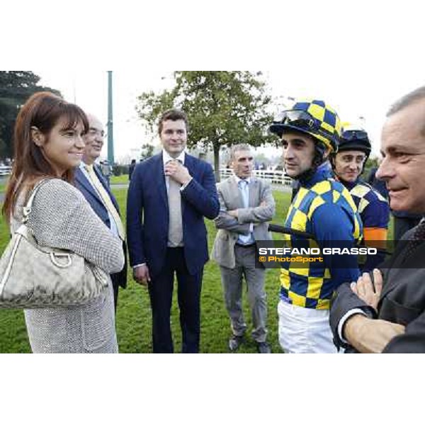 Gran Premio del Jockey Club Fabio Branca,Federica and Felice Villa,Stefano Botti Milano,San Siro racecourse 19 otct.2014 photo Stefano Grasso/Trenno srl