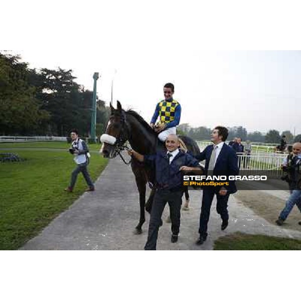 Gran Premio del Jockey Club Fabio Branca and Dylan Mouth Milano,San Siro racecourse 19 otct.2014 photo Stefano Grasso/Trenno srl