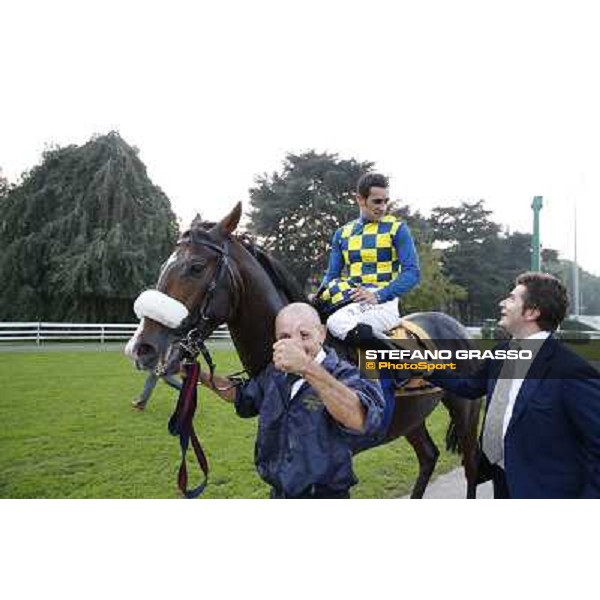 Gran Premio del Jockey Club Fabio Branca and Dylan Mouth Milano,San Siro racecourse 19 otct.2014 photo Stefano Grasso/Trenno srl