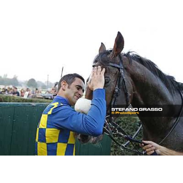 Gran Premio del Jockey Club Fabio Branca and Dylan Mouth Milano,San Siro racecourse 19 otct.2014 photo Stefano Grasso/Trenno srl