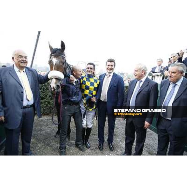 Gran Premio del Jockey Club Fabio Branca,Dylan Mouth and Felice Villa with Botti\'s connection Milano,San Siro racecourse 19 otct.2014 photo Stefano Grasso/Trenno srl