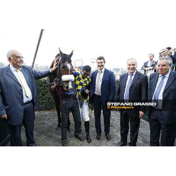 Gran Premio del Jockey Club Fabio Branca,Dylan Mouth and Felice Villa with Botti\'s connection Milano,San Siro racecourse 19 otct.2014 photo Stefano Grasso/Trenno srl