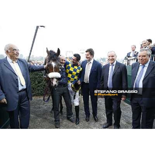 Gran Premio del Jockey Club Fabio Branca,Dylan Mouth and Felice Villa with Botti\'s connection Milano,San Siro racecourse 19 otct.2014 photo Stefano Grasso/Trenno srl