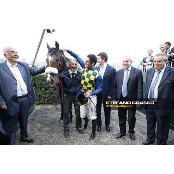 Gran Premio del Jockey Club Fabio Branca,Dylan Mouth and Felice Villa with Botti\'s connection Milano,San Siro racecourse 19 otct.2014 photo Stefano Grasso/Trenno srl