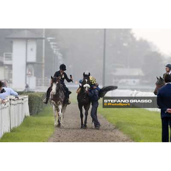 Gran Premio del Jockey Club Fabio Branca and Dylan Mouth Milano,San Siro racecourse 19 otct.2014 photo Stefano Grasso/Trenno srl