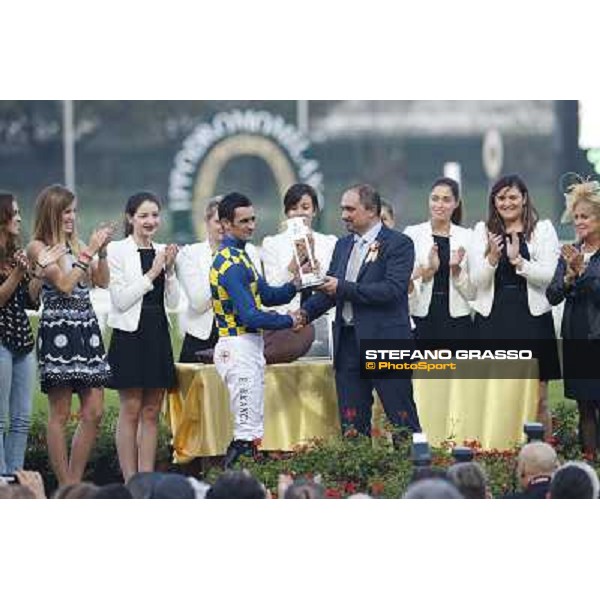 The prize giving ceremony of the Gran Premio del Jockey Club Milano,San Siro racecourse 19 otct.2014 photo Stefano Grasso/Trenno srl