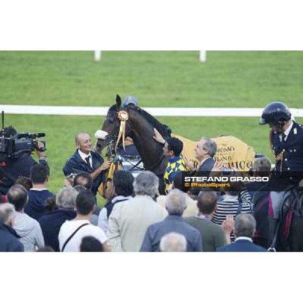 The prize giving ceremony of the Gran Premio del Jockey Club - Dylan Mouth Milano,San Siro racecourse 19 otct.2014 photo Stefano Grasso/Trenno srl