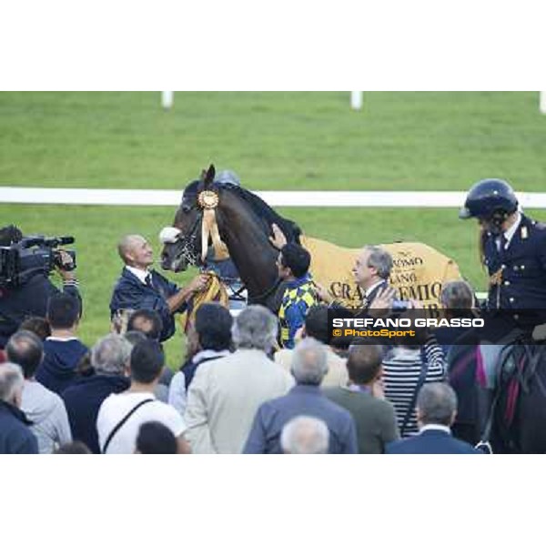 The prize giving ceremony of the Gran Premio del Jockey Club - Dylan Mouth Milano,San Siro racecourse 19 otct.2014 photo Stefano Grasso/Trenno srl