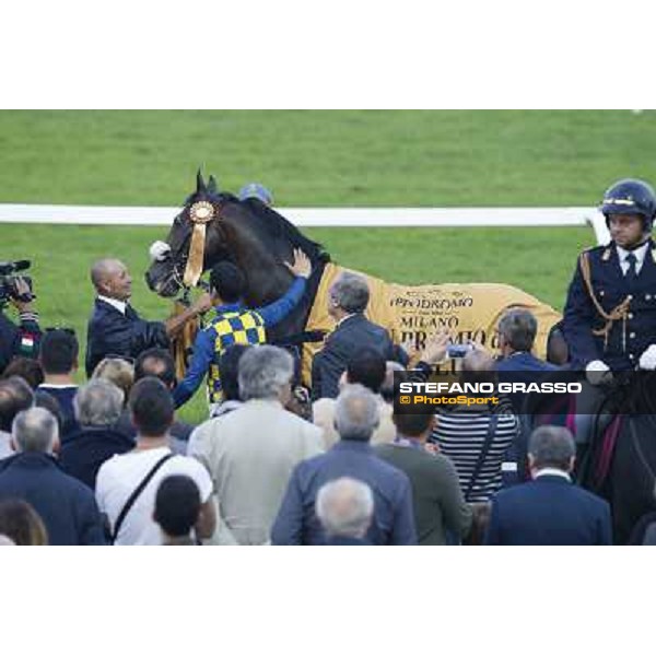 The prize giving ceremony of the Gran Premio del Jockey Club - Dylan Mouth Milano,San Siro racecourse 19 otct.2014 photo Stefano Grasso/Trenno srl