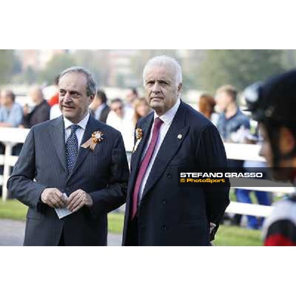 Giorgio Sandi and Guido Melzi d\'Eril Milano,San Siro racecourse 19 otct.2014 photo Stefano Grasso/Trenno srl