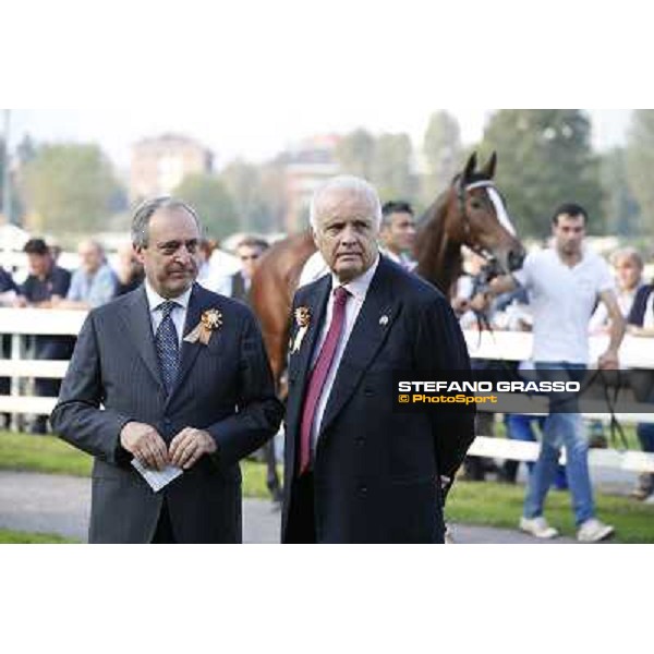 Giorgio Sandi and Guido Melzi d\'Eril Milano,San Siro racecourse 19 otct.2014 photo Stefano Grasso/Trenno srl