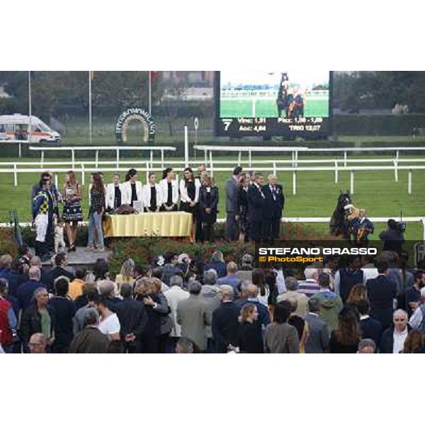 Gran Premio del Jockey Club - The prize giving ceremony Milano,San Siro racecourse 19 otct.2014 photo Stefano Grasso/Trenno srl