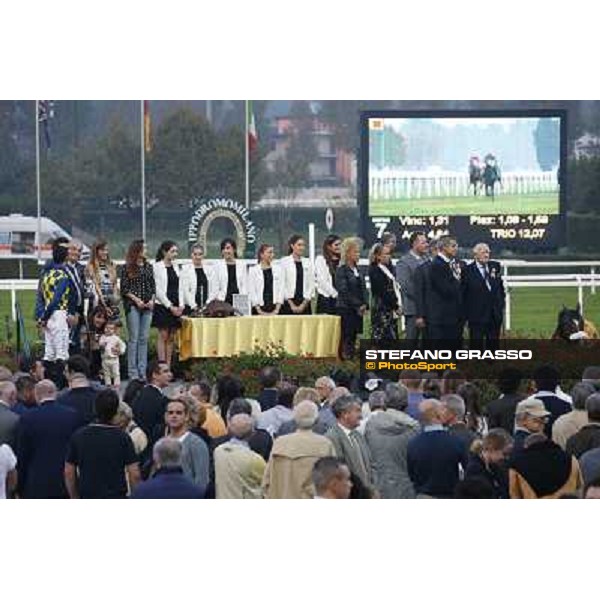 Gran Premio del Jockey Club - The prize giving ceremony Milano,San Siro racecourse 19 otct.2014 photo Stefano Grasso/Trenno srl