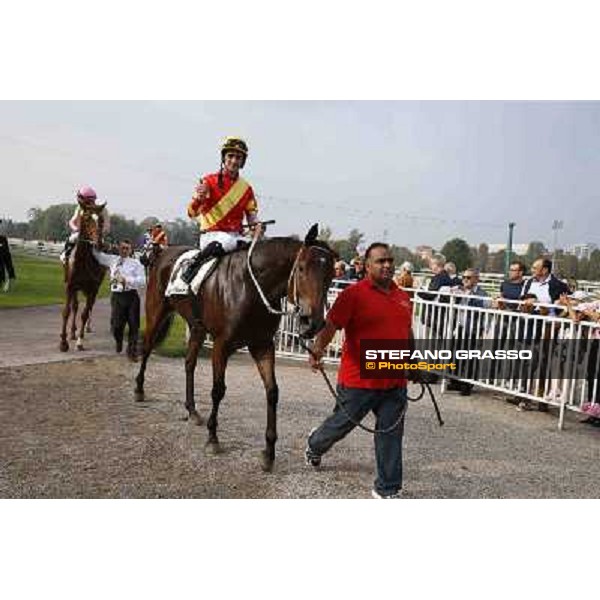 Premio Omenoni Fabio Branca and Harlem Shake Milano,San Siro racecourse 19 otct.2014 photo Stefano Grasso/Trenno srl