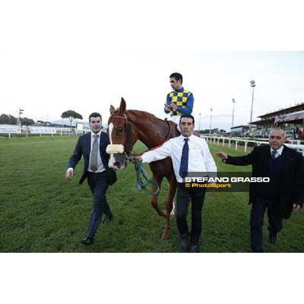 Fabio Branca and Final Score win the Premio Longines Lydia Tesio Roma.Capannelle racecourse 26th october 2014 ph.Stefano Grasso