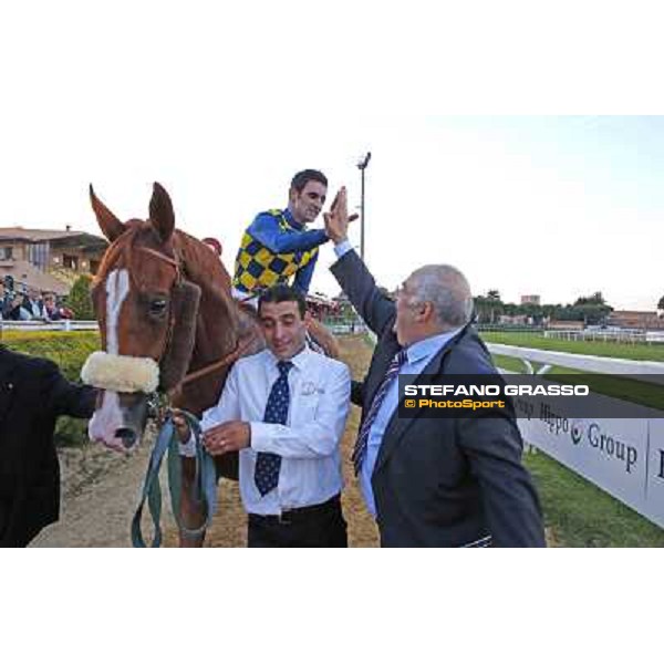 Fabio Branca and Final Score win the Premio Longines Lydia Tesio Roma.Capannelle racecourse 26th october 2014 ph.Stefano Grasso