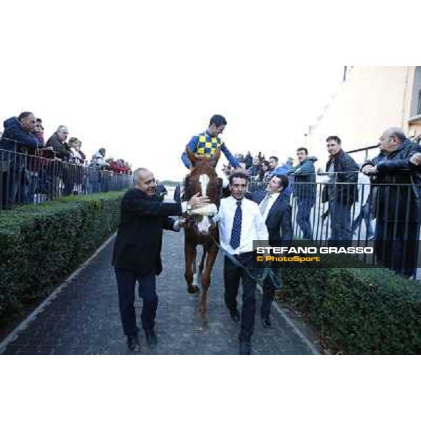 Fabio Branca and Final Score win the Premio Longines Lydia Tesio Roma.Capannelle racecourse 26th october 2014 ph.Stefano Grasso