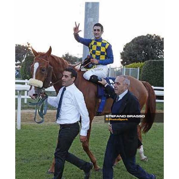 Fabio Branca and Final Score win the Premio Longines Lydia Tesio Roma.Capannelle racecourse 26th october 2014 ph.Stefano Grasso