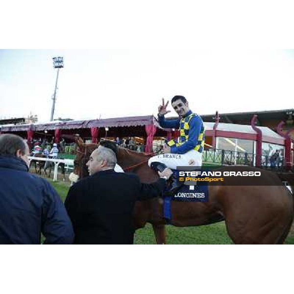 Fabio Branca and Final Score win the Premio Longines Lydia Tesio Roma.Capannelle racecourse 26th october 2014 ph.Stefano Grasso