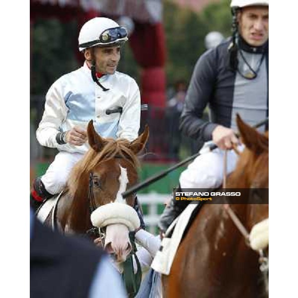Dario Vargiu on Misterious Boy winner of the Premio Guido Berardelli. Roma.Capannelle racecourse 26th october 2014 ph.Stefano Grasso