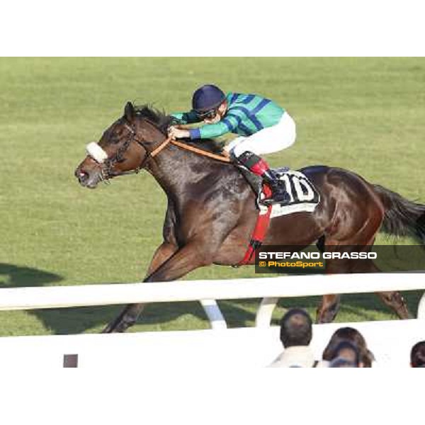 Dario Vargiu on Spicy Jam wins the Premio Ubaldo Pandolfi Roma.Capannelle racecourse 26th october 2014 ph.Stefano Grasso