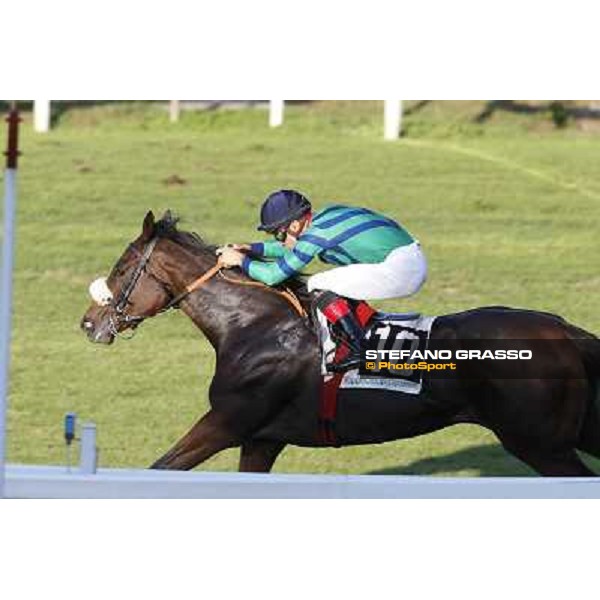 Dario Vargiu on Spicy Jam wins the Premio Ubaldo Pandolfi Roma.Capannelle racecourse 26th october 2014 ph.Stefano Grasso