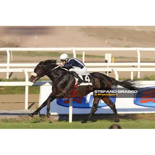 Fabio Branca on Candiani Street wins the Premio Nearco-Fiabaday 2014 Roma.Capannelle racecourse 26th october 2014 ph.Stefano Grasso
