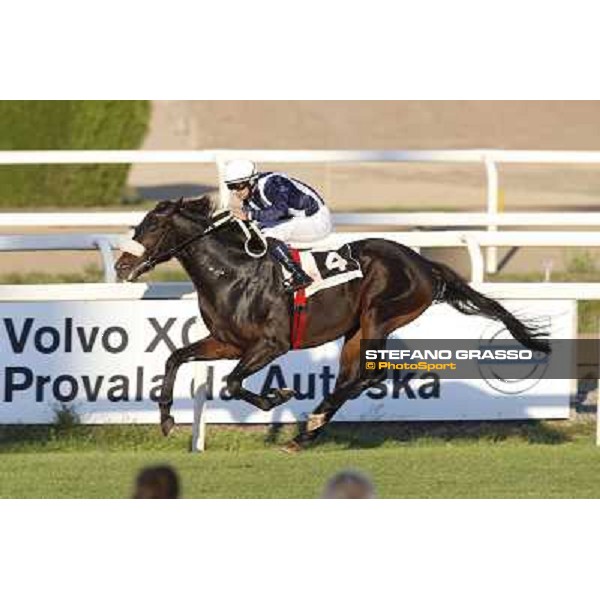 Fabio Branca on Candiani Street wins the Premio Nearco-Fiabaday 2014 Roma.Capannelle racecourse 26th october 2014 ph.Stefano Grasso