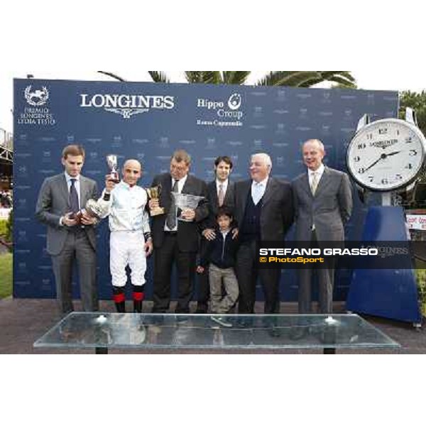 The prize giving ceremony of the Premio Guido Berardelli Roma.Capannelle racecourse 26th october 2014 ph.Stefano Grasso