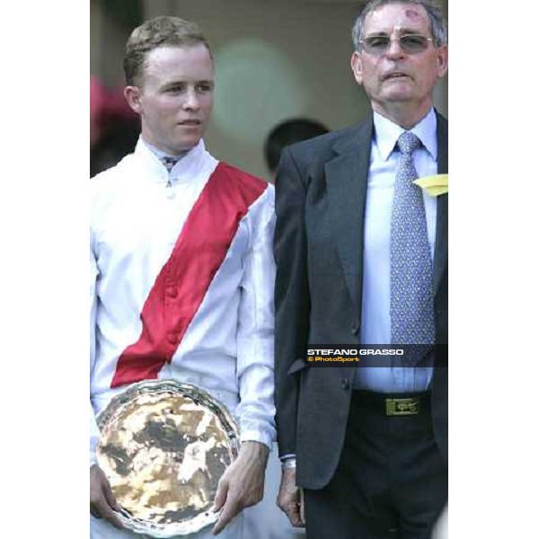 Kerrin Mc Evoy and Clive Brittain during the giving prize of 133. Grosser Volkswagen Preis von Baden Iffezheim Baden Baden 4th september 2005 ph. Stefano Grasso