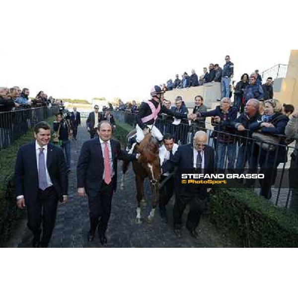 Dario Vargiu and Priore Philip wins the Premio Roma GBI Racing Rome,Capannelle 2nd nov.2014 ph.Stefano Grasso