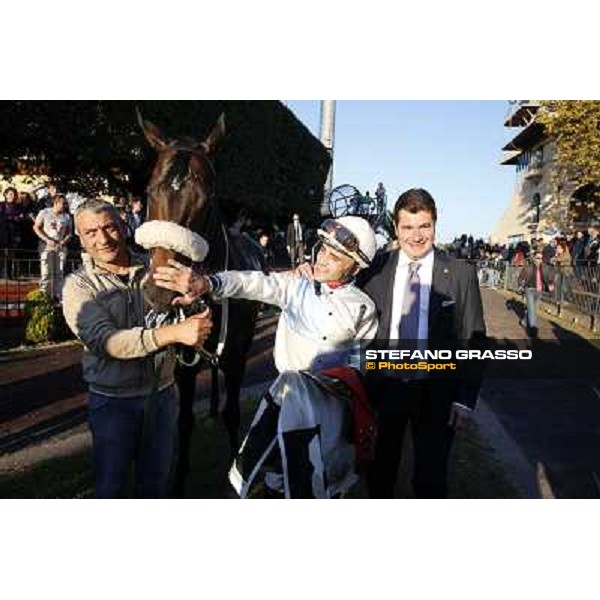Dario Vargiu and Porsenna wins the Premio Ribot Rome,Capannelle 2nd nov.2014 ph.Stefano Grasso