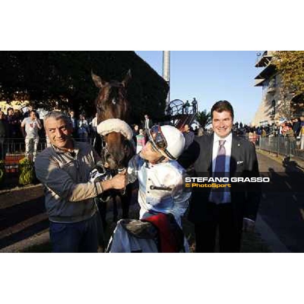 Dario Vargiu and Porsenna wins the Premio Ribot Rome,Capannelle 2nd nov.2014 ph.Stefano Grasso