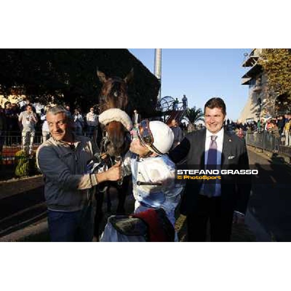 Dario Vargiu and Porsenna wins the Premio Ribot Rome,Capannelle 2nd nov.2014 ph.Stefano Grasso