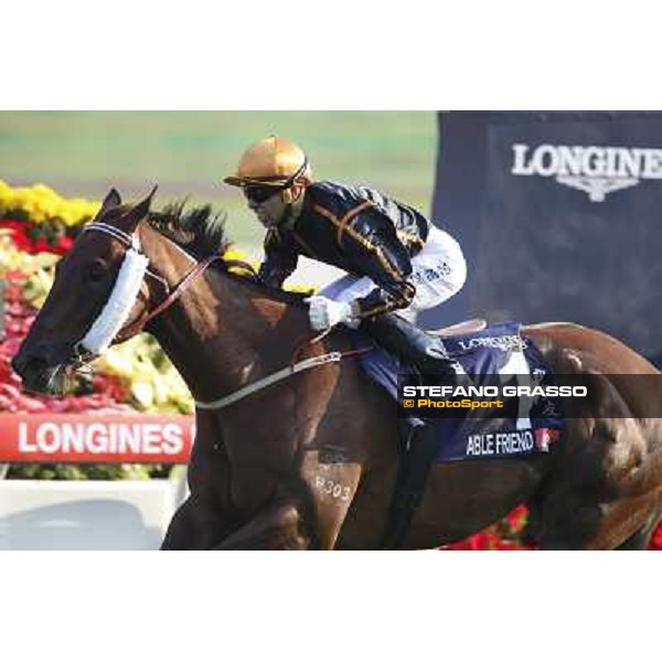 Joao Morera on Able Friend wins the Longines Hong Kong Mile Hong Kong,12/12/2014 ph.Stefano Grasso