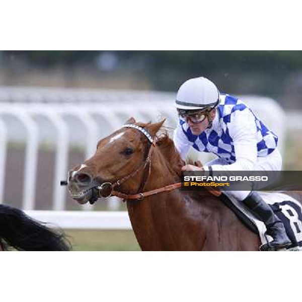 Oliver Wilson on Traditional Chic wins the Premio Sansonetto Roma Capannelle racecourse,31st january 2015 ph.Stefano Grasso