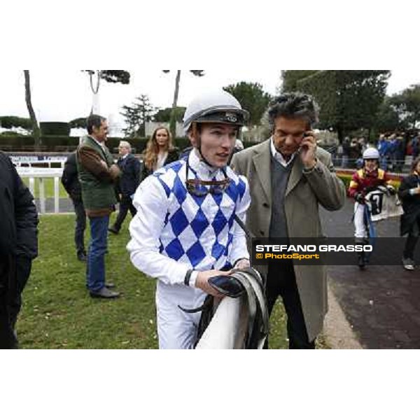 Oliver Wilson on Traditional Chic wins the Premio Sansonetto Roma Capannelle racecourse,31st january 2015 ph.Stefano Grasso