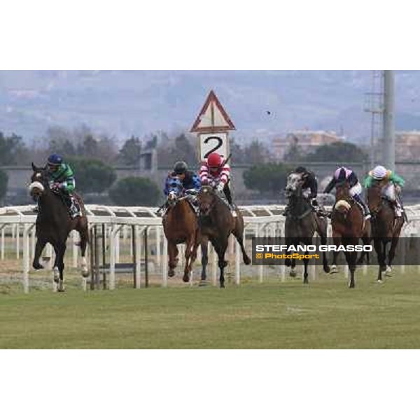 1 marzo 2015 ROMA -Ippodromo Capannellle Capannelle Premio Torre Astura vince Fabio Branca su Halling Spectrum photo Domenico Savi/GRASSO