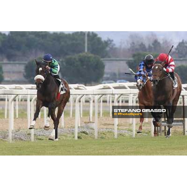 1 marzo 2015 ROMA -Ippodromo Capannellle Capannelle Premio Torre Astura vince Fabio Branca su Halling Spectrum photo Domenico Savi/GRASSO