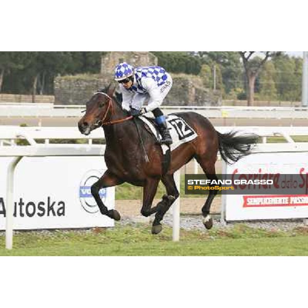1 marzo 2015 ROMA -Ippodromo Capannellle Capannelle Premio Donatello vince Gregorio Arena su Winklemann photo Domenico Savi/GRASSO