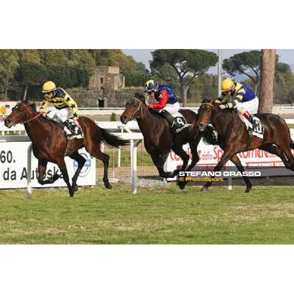 1 marzo 2015 ROMA -Ippodromo Capannellle Capannelle Premio Zafonic vince Luca Maniezzi su Passaggio photo Domenico Savi/GRASSO