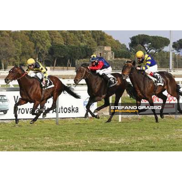 1 marzo 2015 ROMA -Ippodromo Capannellle Capannelle Premio Zafonic vince Luca Maniezzi su Passaggio photo Domenico Savi/GRASSO