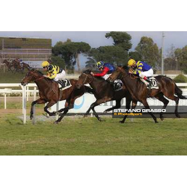 1 marzo 2015 ROMA -Ippodromo Capannellle Capannelle Premio Zafonic vince Luca Maniezzi su Passaggio photo Domenico Savi/GRASSO