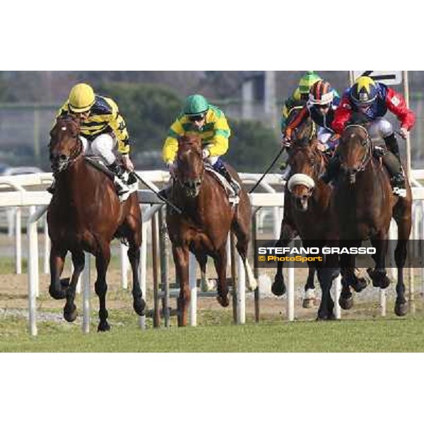 1 marzo 2015 ROMA -Ippodromo Capannellle Capannelle Premio Zafonic vince Luca Maniezzi su Passaggio photo Domenico Savi/GRASSO